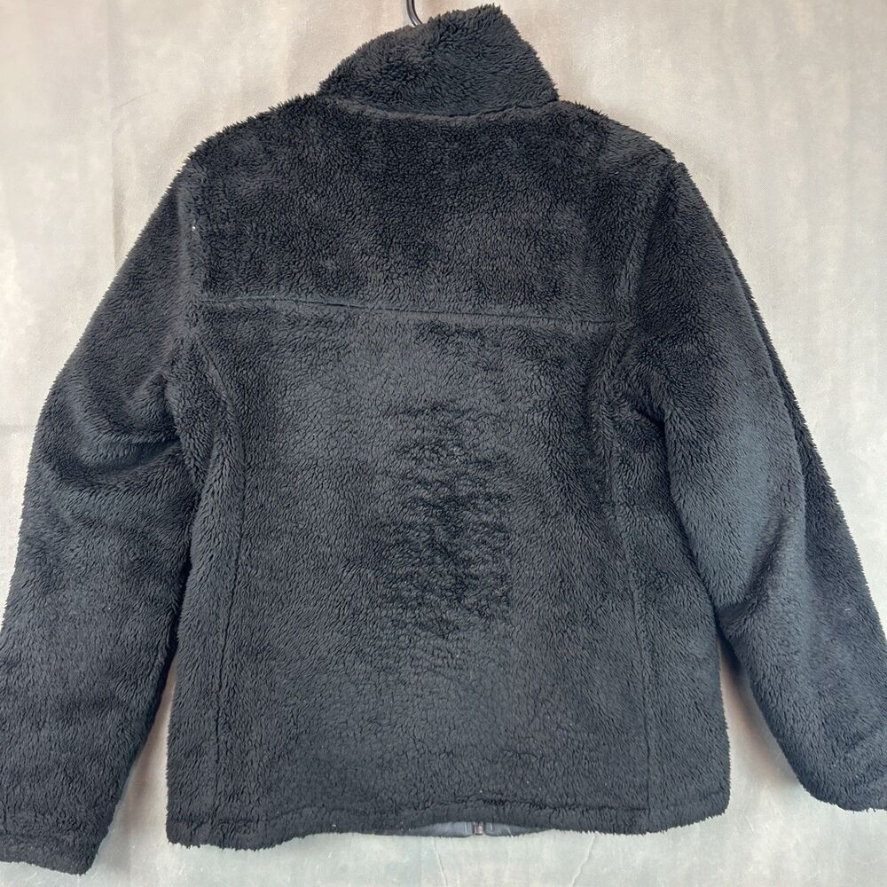 The North Face Women's Med Black Reversible Fuzzy/Puffer Jacket - Picture 4 of 13